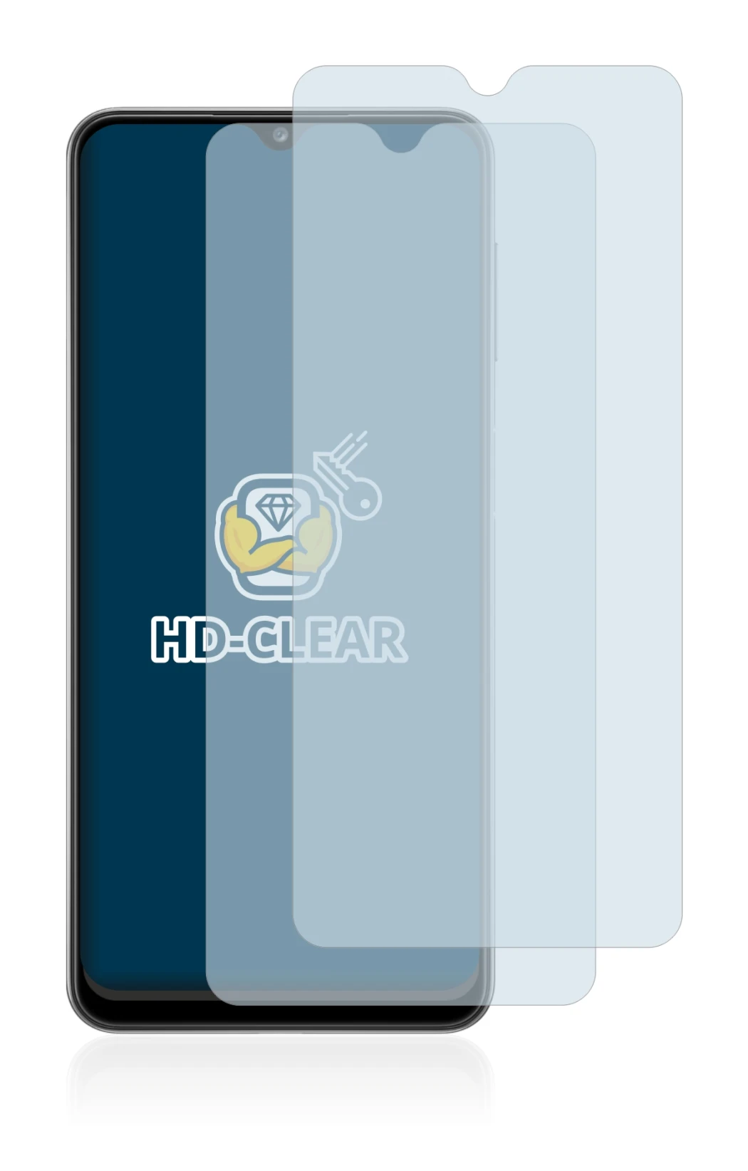Image de l'appareil Samsung Galaxy A32 avec une grande variété de protections d'écran.