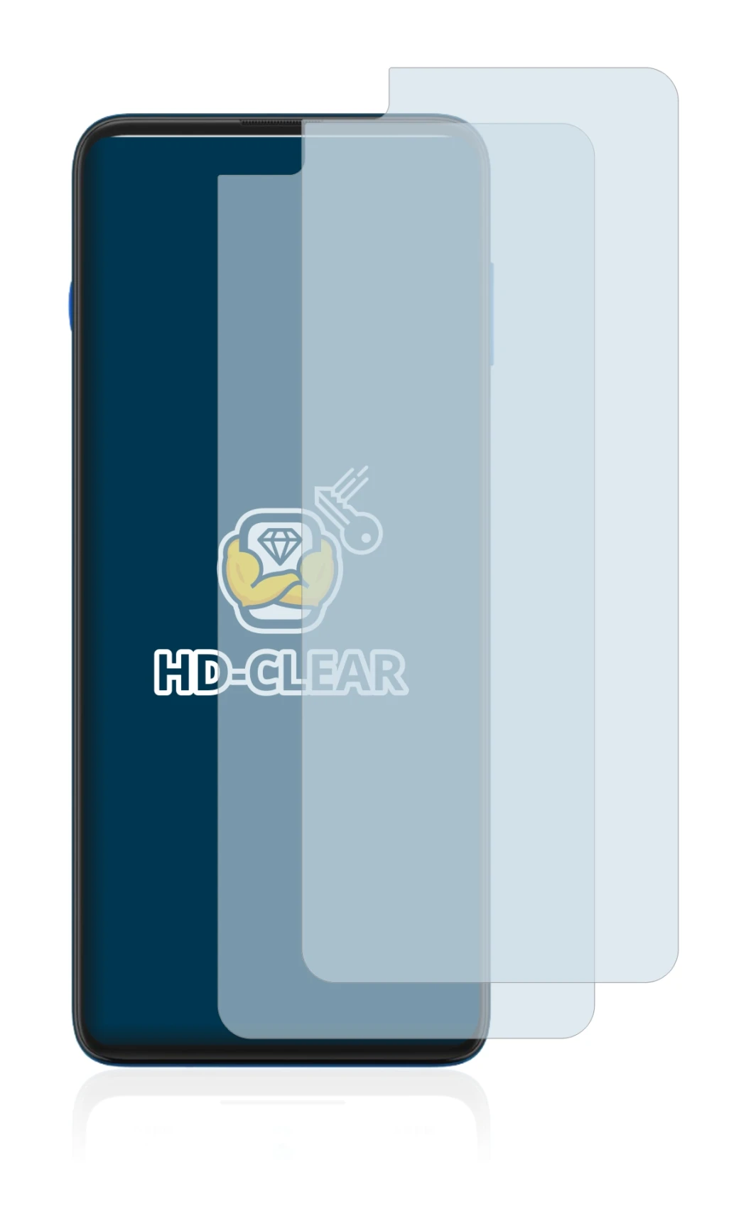 Image de l'appareil Motorola Moto G100 avec une grande variété de protections d'écran.