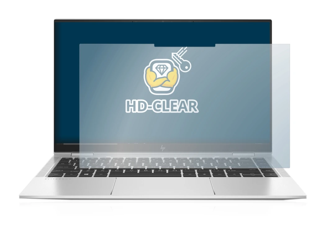 Image de l'appareil HP Elitebook x360 1040 G7 avec une grande variété de protections d'écran.