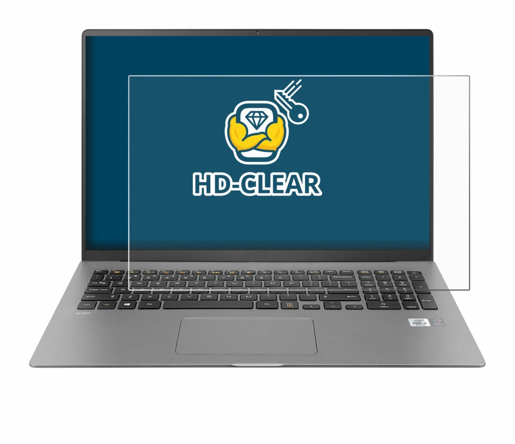 Image de l'appareil LG gram 17'' 2021 avec une grande variété de protections d'écran.