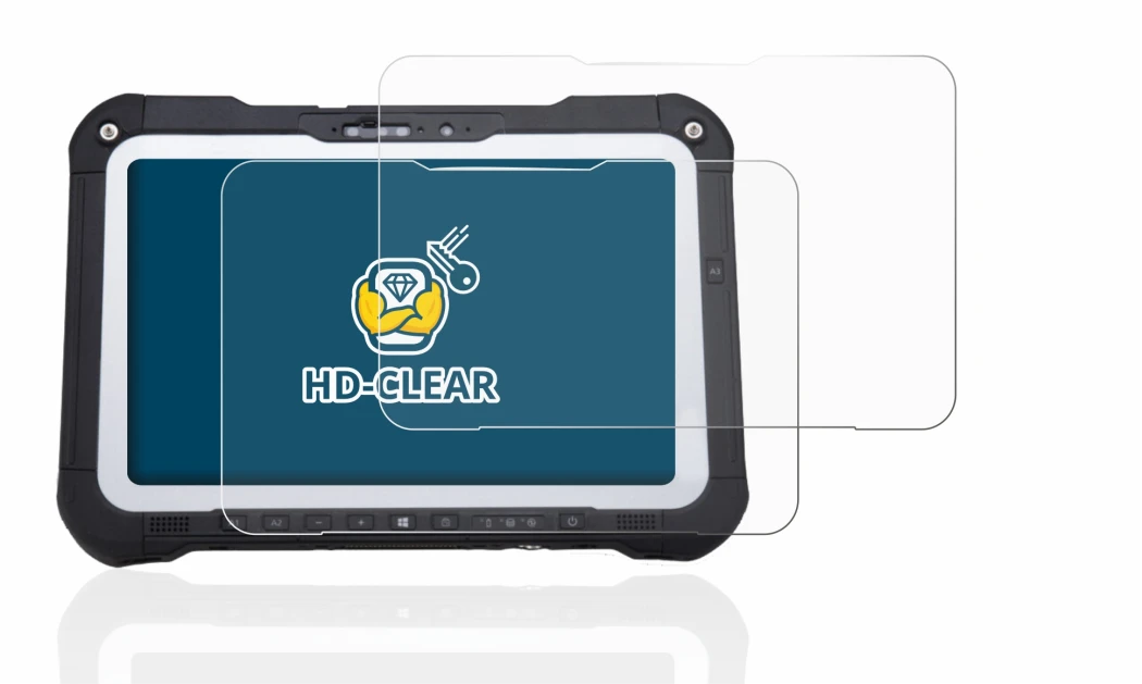 Image de l'appareil Panasonic Toughbook FZ-G2 avec une grande variété de protections d'écran.