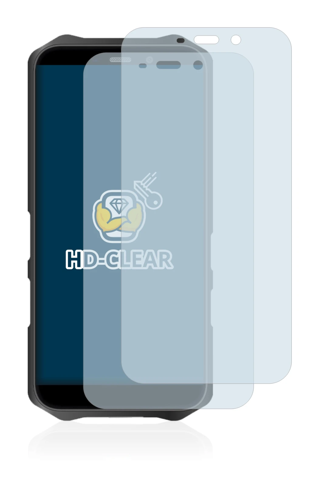 Image de l'appareil Oukitel WP12 Pro avec une grande variété de protections d'écran.