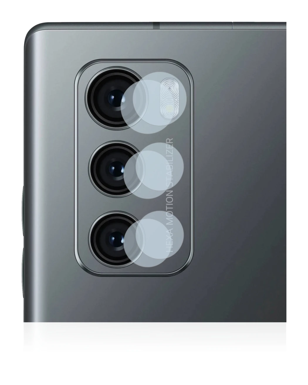 Image de l'appareil LG Wing (Caméra UNIQUEMENT) avec une grande variété de protections d'écran.