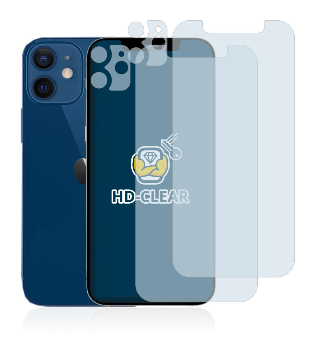 Image de l'appareil Apple iPhone 12 (Avant+Caméra) avec une grande variété de protections d'écran.