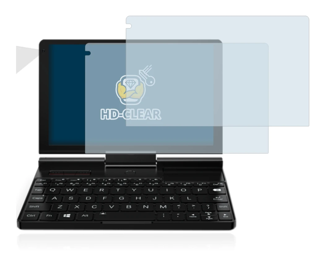 Image de l'appareil GPD Pocket 3 avec une grande variété de protections d'écran.