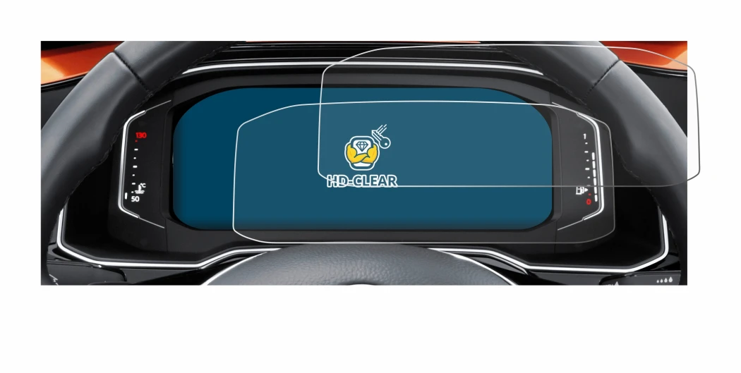 Image de l'appareil Volkswagen Polo 6 Digital Cockpit Pro avec une grande variété de protections d'écran.