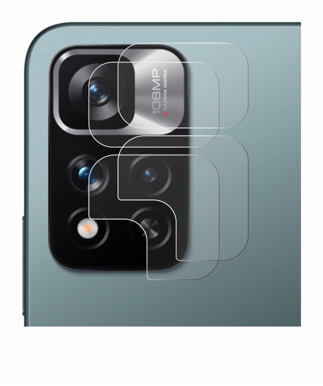 Image de l'appareil Xiaomi Redmi Note 11 Pro+ 5G (Caméra UNIQUEMENT) avec une grande variété de protections d'écran.