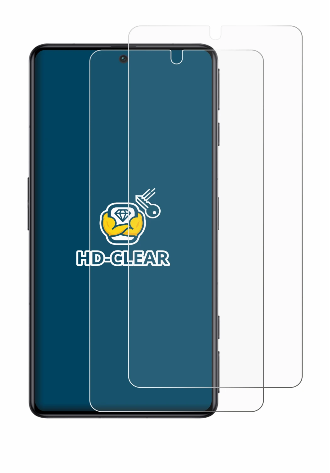 Image de l'appareil Xiaomi Poco F4 GT avec une grande variété de protections d'écran.