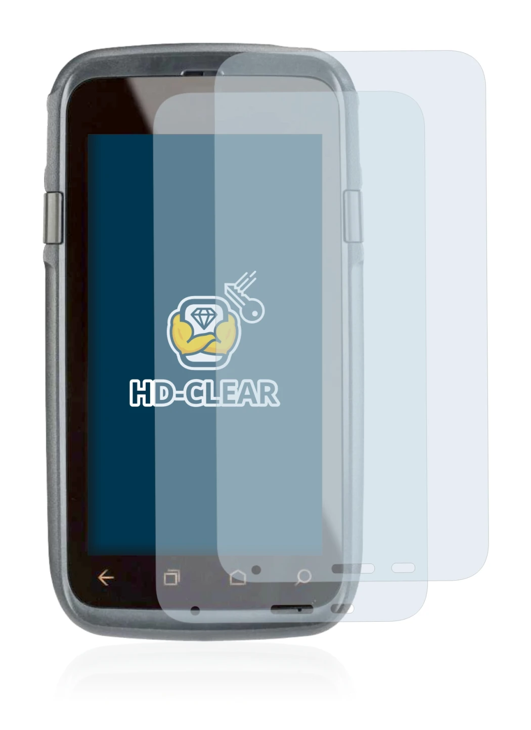 Image de l'appareil Honeywell Dolphin CT60 XP avec une grande variété de protections d'écran.