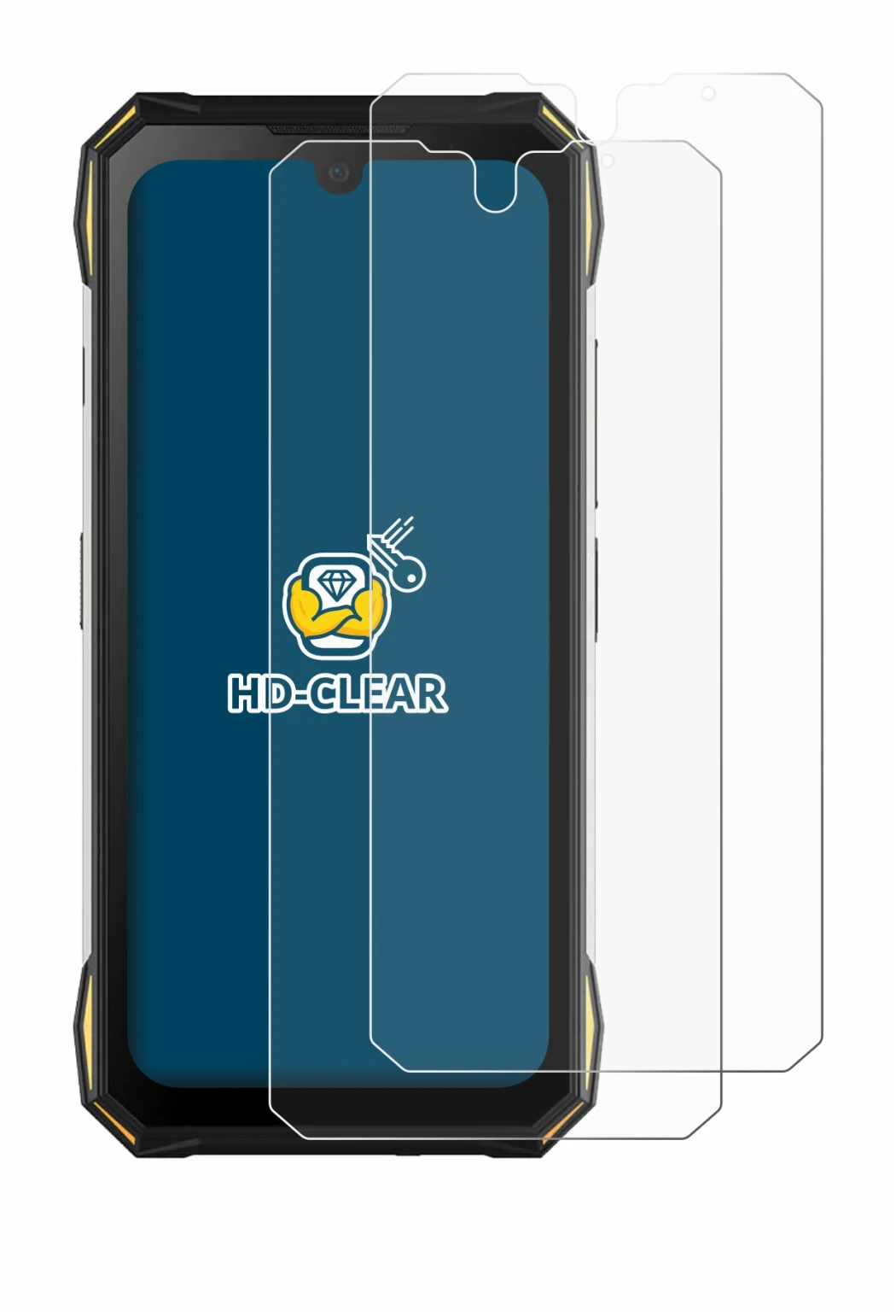 Image de l'appareil Doogee S89 Pro avec une grande variété de protections d'écran.