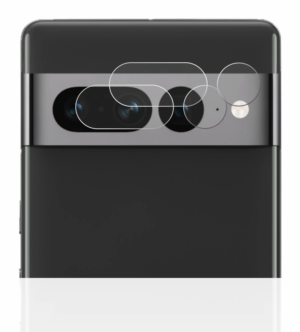 Image de l'appareil Google Pixel 7 Pro (Caméra UNIQUEMENT) avec une grande variété de protections d'écran.