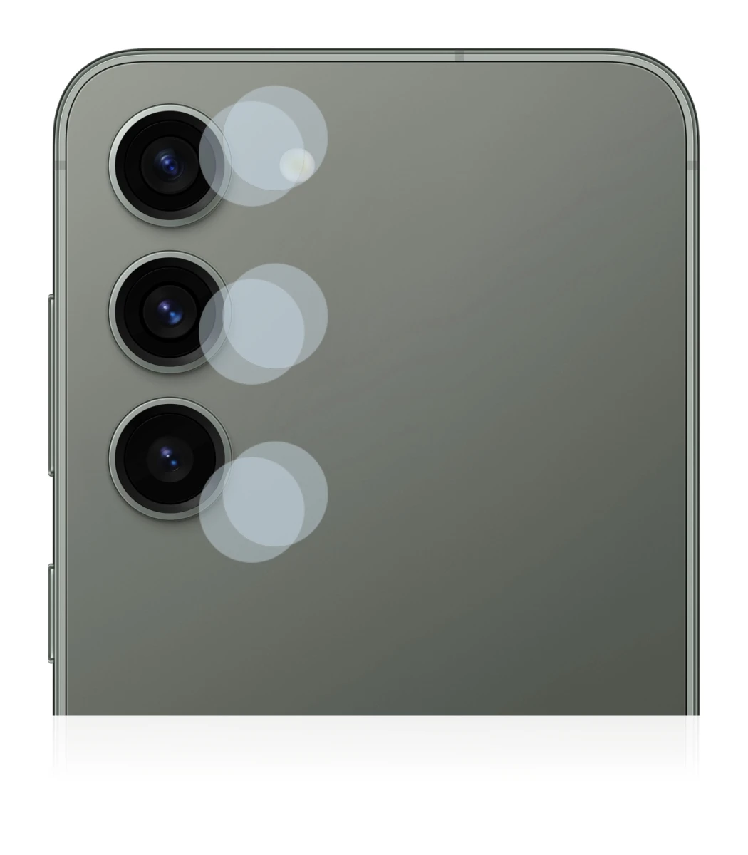 Image de l'appareil Samsung Galaxy S23 (Caméra UNIQUEMENT) avec une grande variété de protections d'écran.