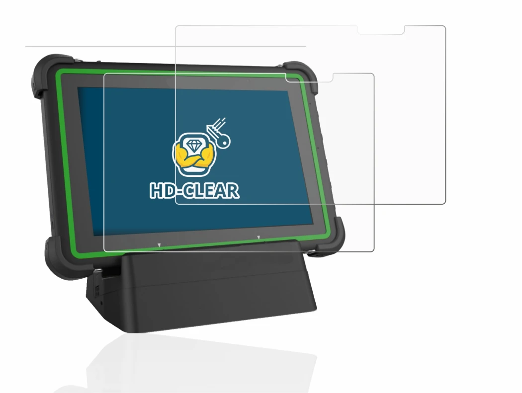 Image de l'appareil Hella Gutmann Mega Macs X (tablet) avec une grande variété de protections d'écran.