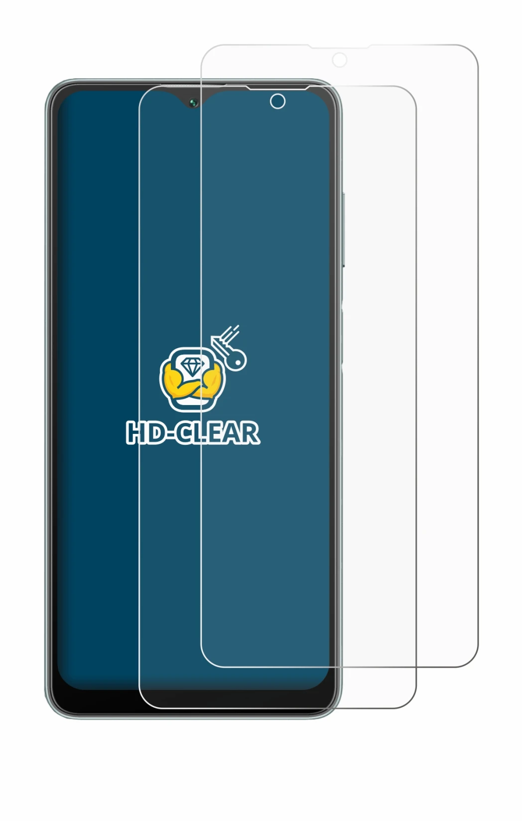 Image de l'appareil Blackview A53 avec une grande variété de protections d'écran.