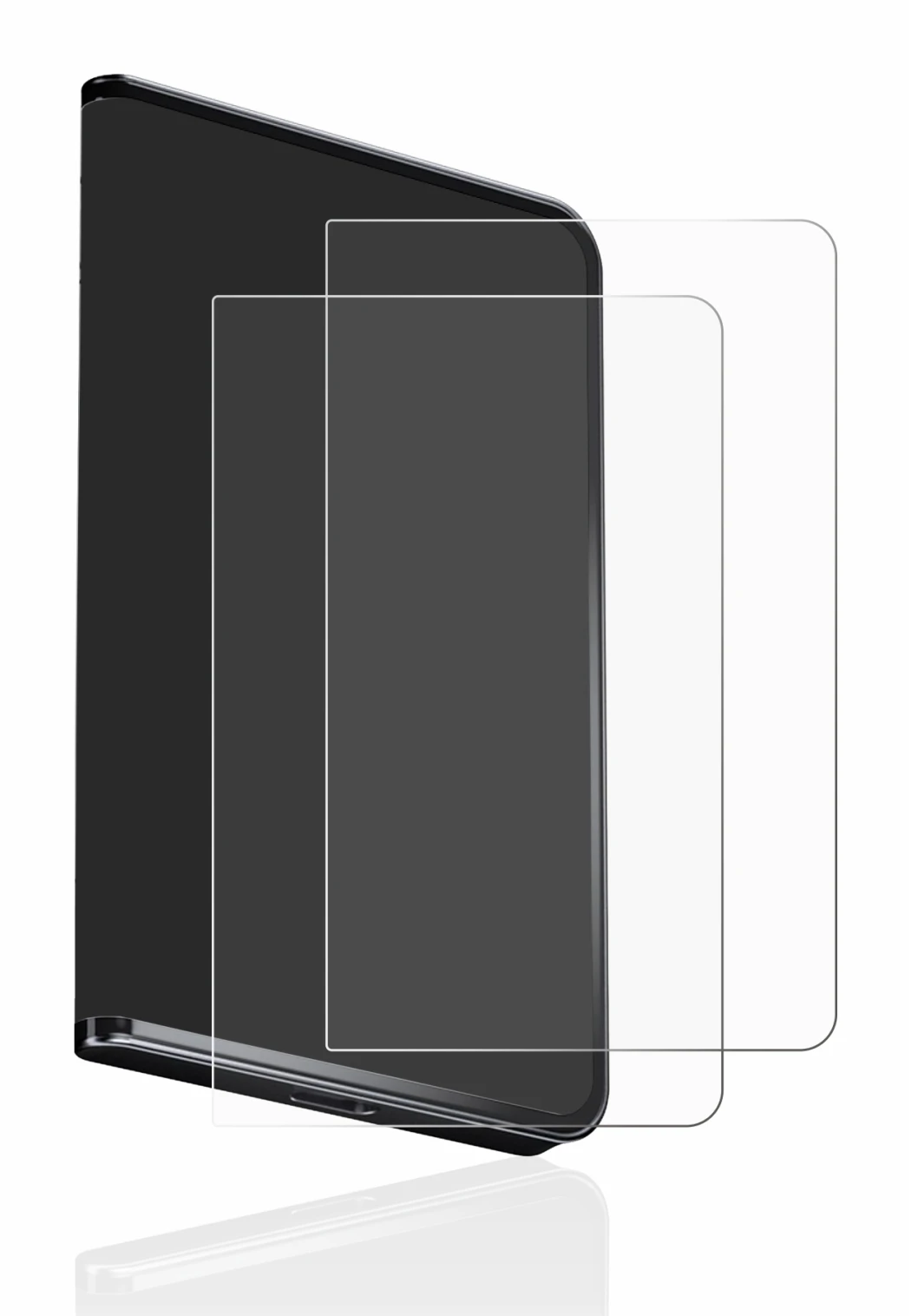 Image de l'appareil Ledger Stax crypto wallet avec une grande variété de protections d'écran.