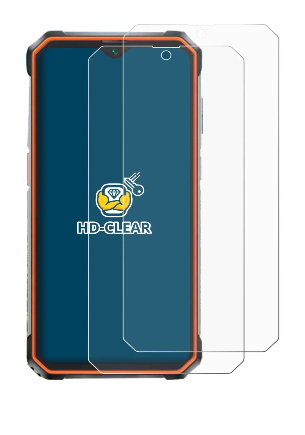 Image de l'appareil Blackview BV9200 avec une grande variété de protections d'écran.
