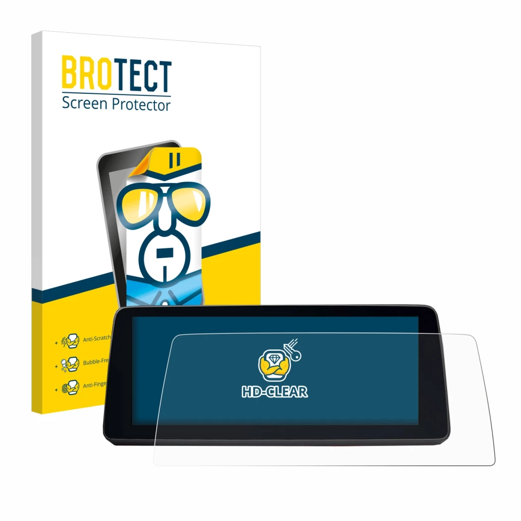 Face avant d’un emballage produit avec le logo de la marque BROTECT. À côté, l’appareil BMW 5 G30/G31 2017-2019 est représenté