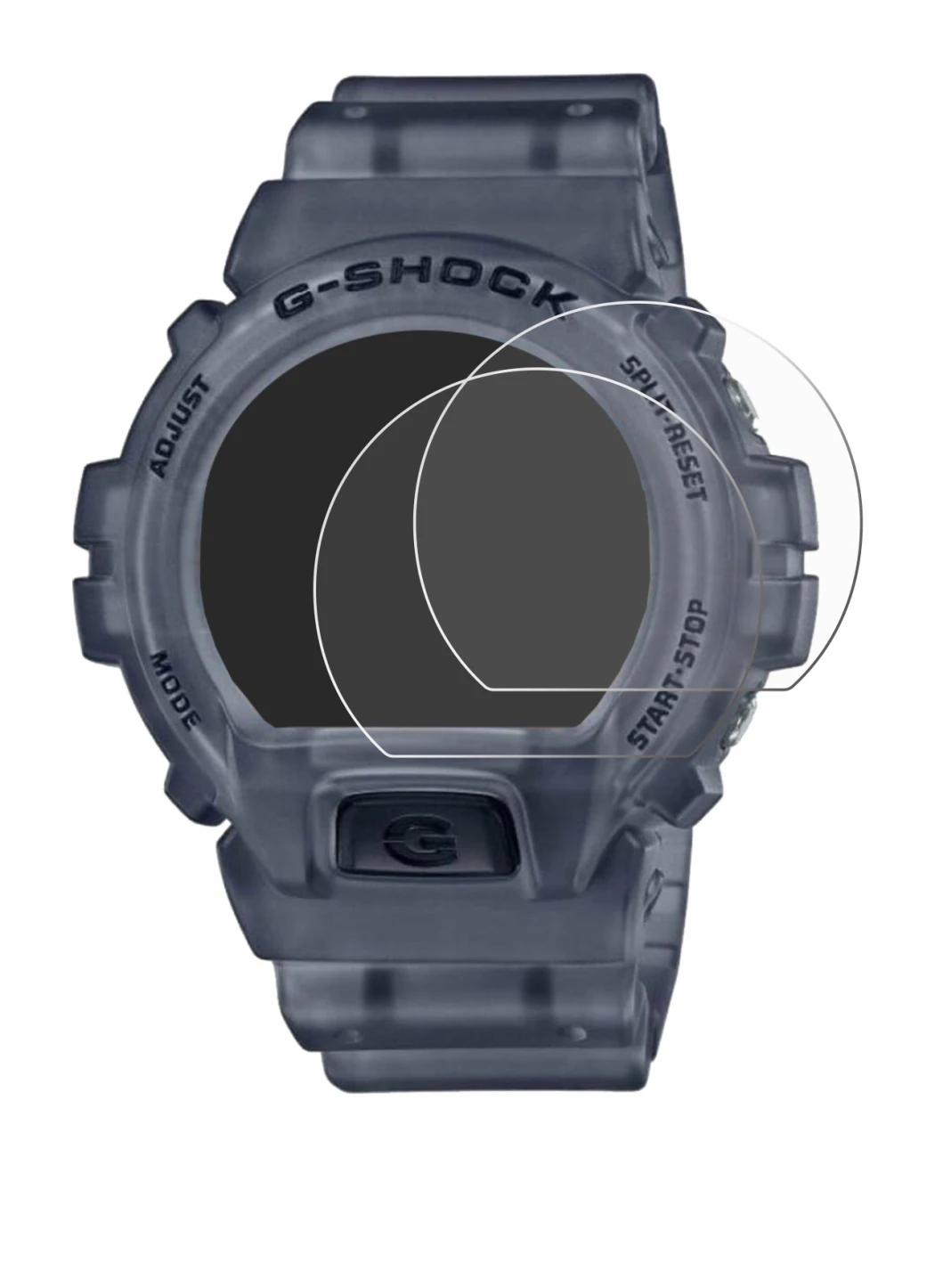 Image de l'appareil Casio G-Shock DW-6900 avec une grande variété de protections d'écran.