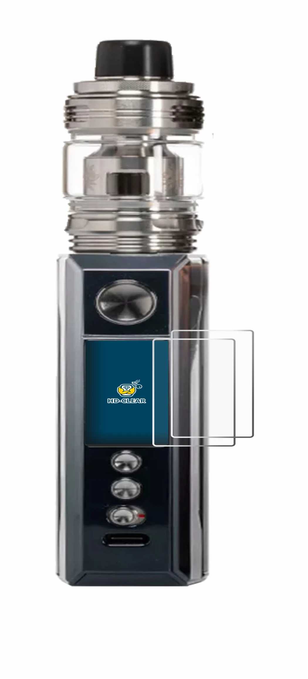 Image de l'appareil Voopoo Drag M100S avec une grande variété de protections d'écran.