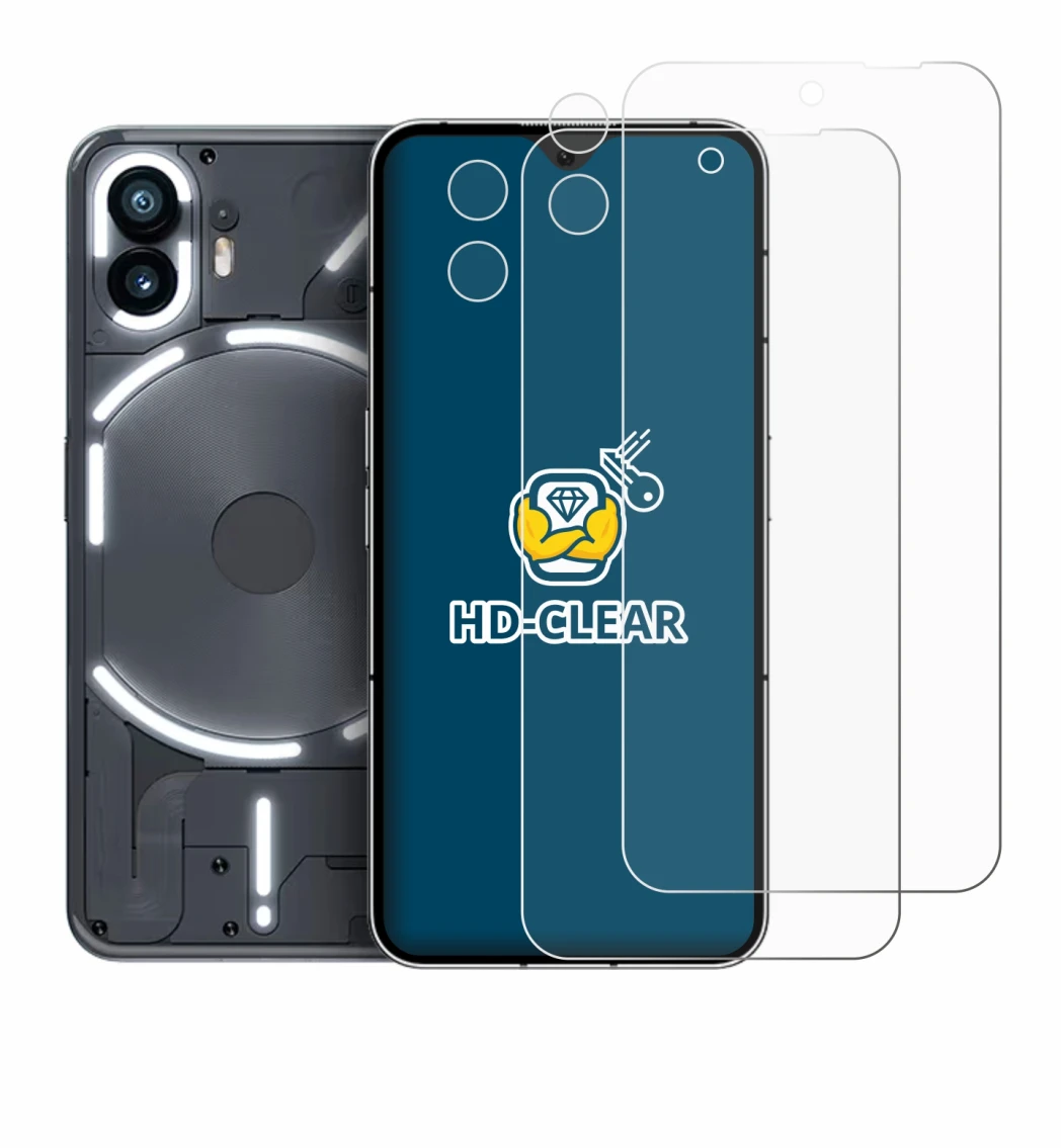 Image de l'appareil Nothing Phone (2) (Avant+Caméra) avec une grande variété de protections d'écran.