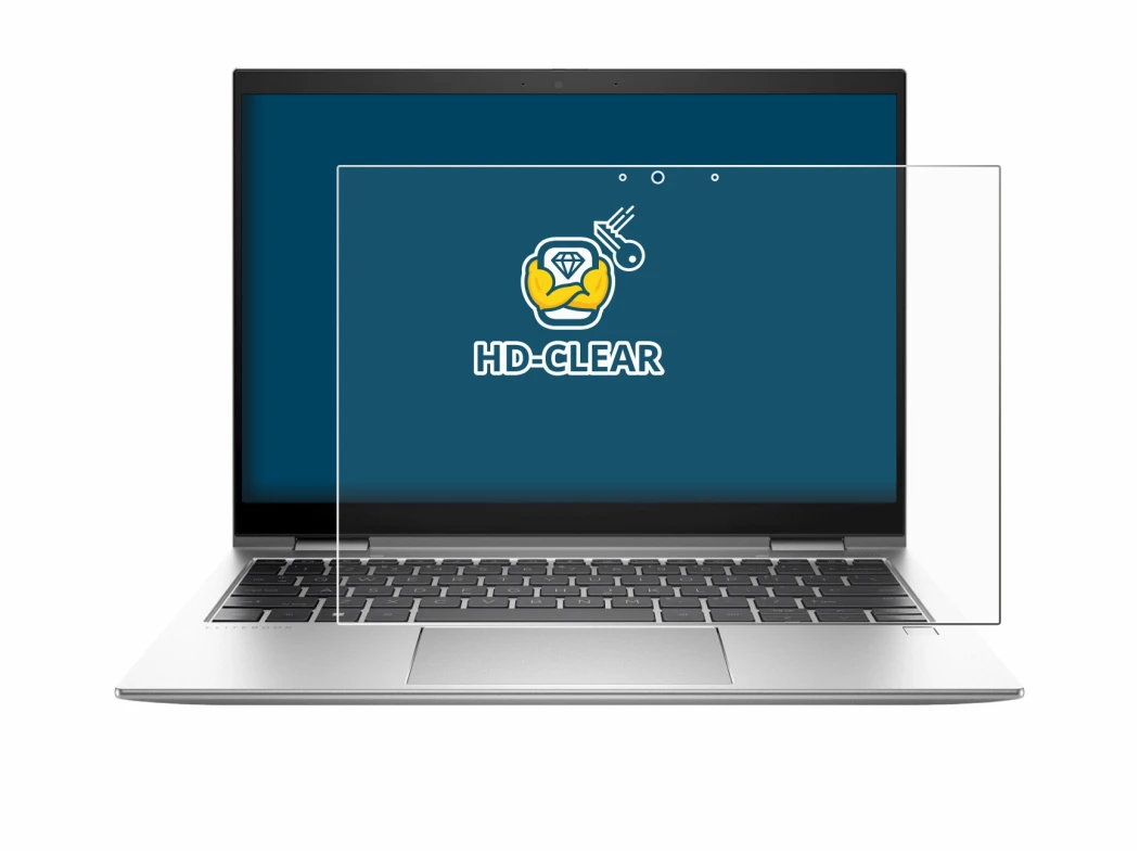Image de l'appareil HP EliteBook x360 830 G10 avec une grande variété de protections d'écran.