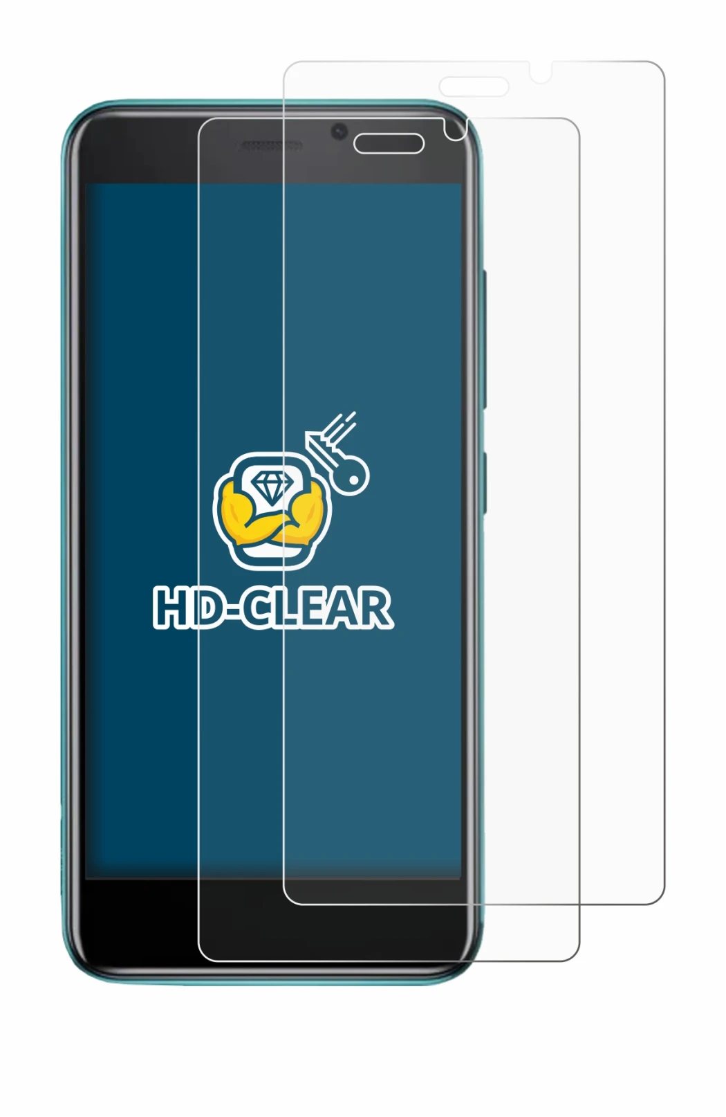 Image de l'appareil Cubot J 20 avec une grande variété de protections d'écran.