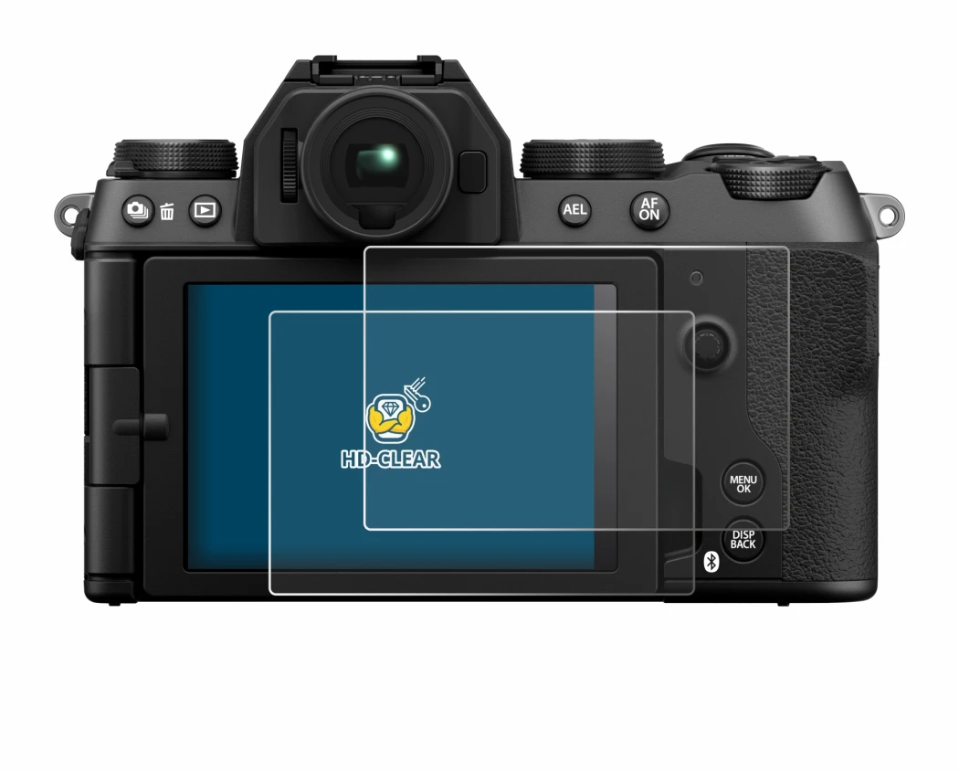 Image de l'appareil Fujifilm X-S20 avec une grande variété de protections d'écran.