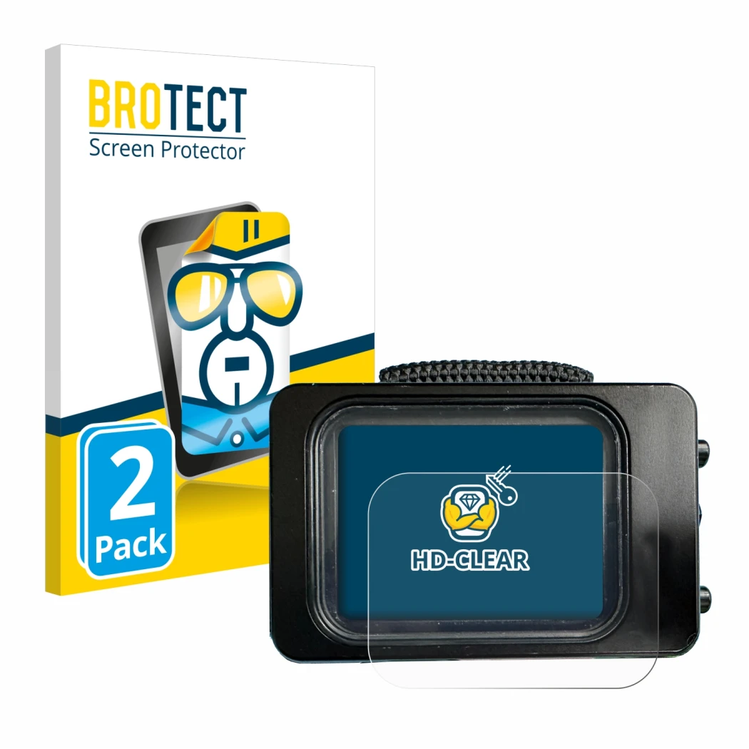 Face avant d’un emballage produit avec le logo de la marque BROTECT. À côté, l’appareil Divesoft Freedom dive computer est rep