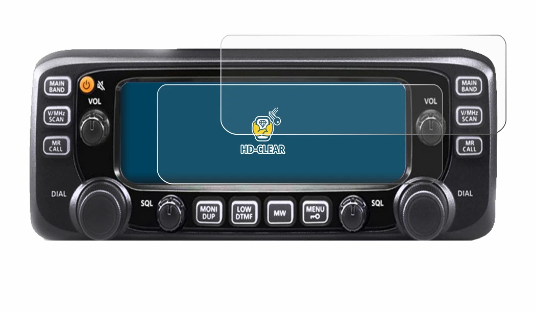 Image de l'appareil Icom IC-2730E avec une grande variété de protections d'écran.