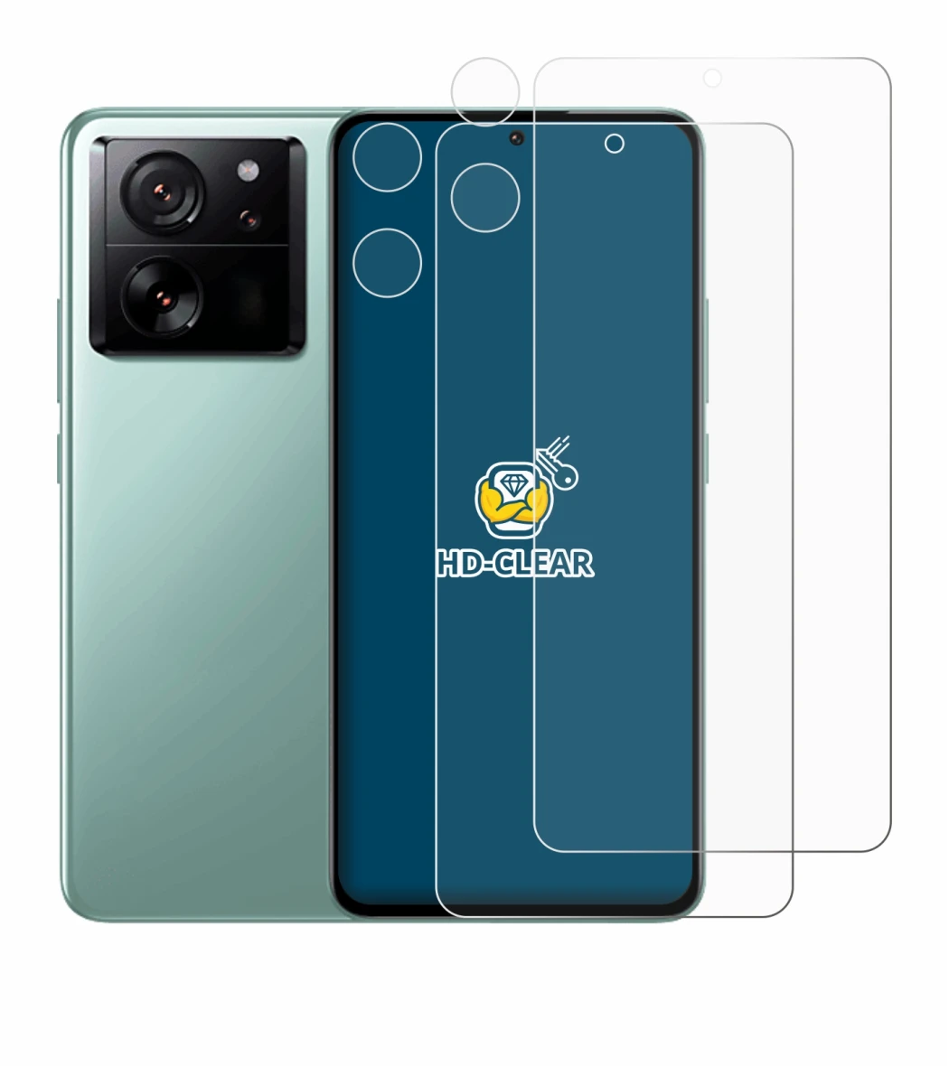 Image de l'appareil Xiaomi 13T Pro (Avant+Caméra) avec une grande variété de protections d'écran.