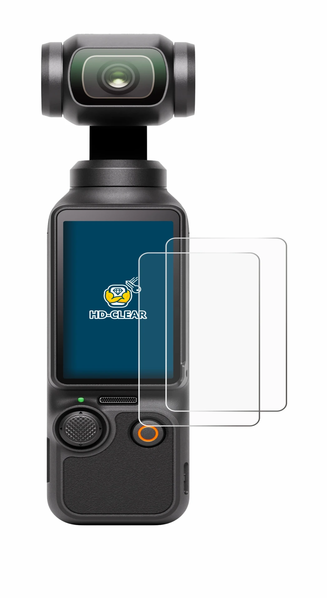 Image de l'appareil DJI Osmo Pocket 3 avec une grande variété de protections d'écran.