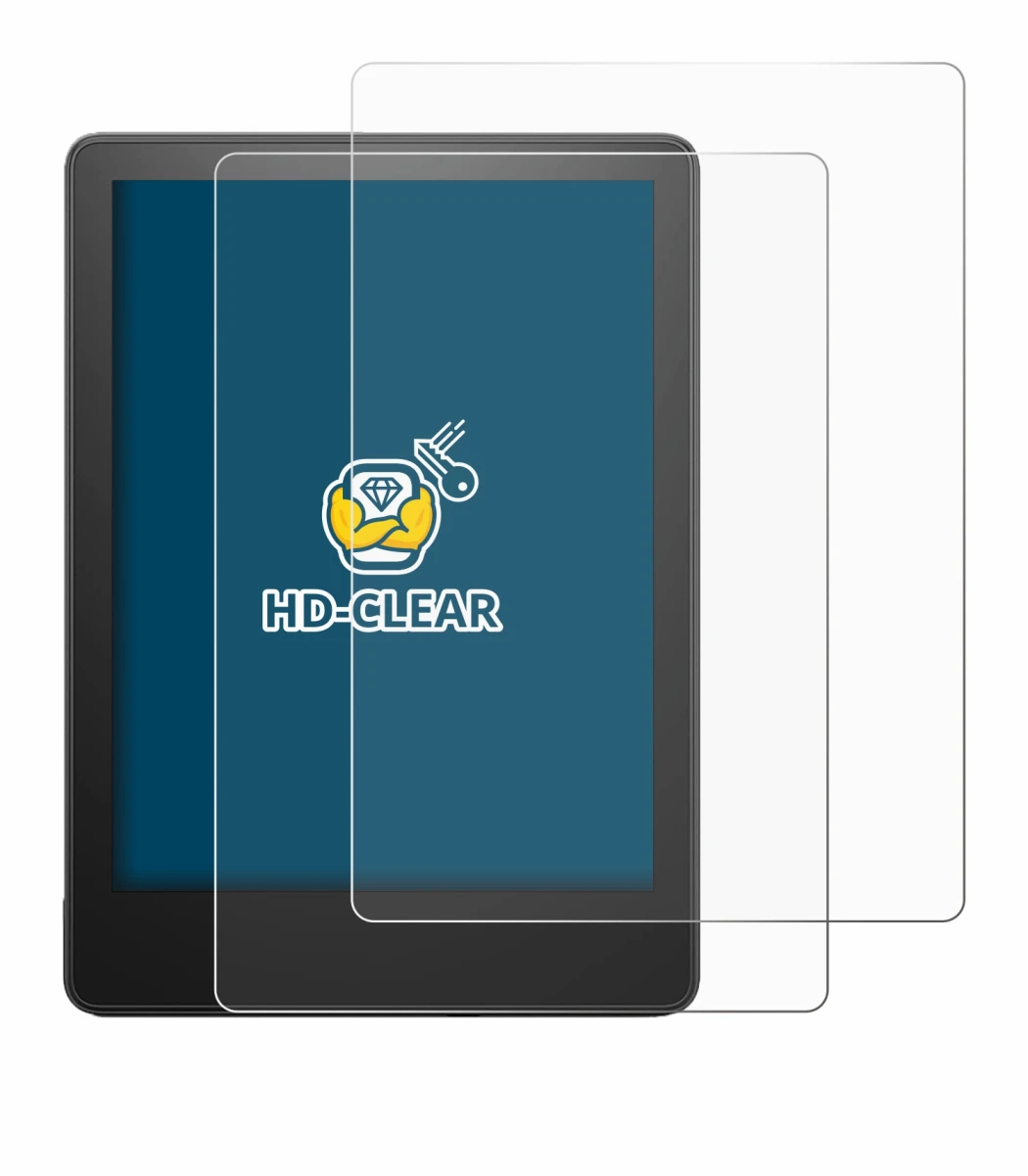 Image de l'appareil Amazon Kindle Paperwhite 2023 (11ème Gen.) avec une grande variété de protections d'écran.