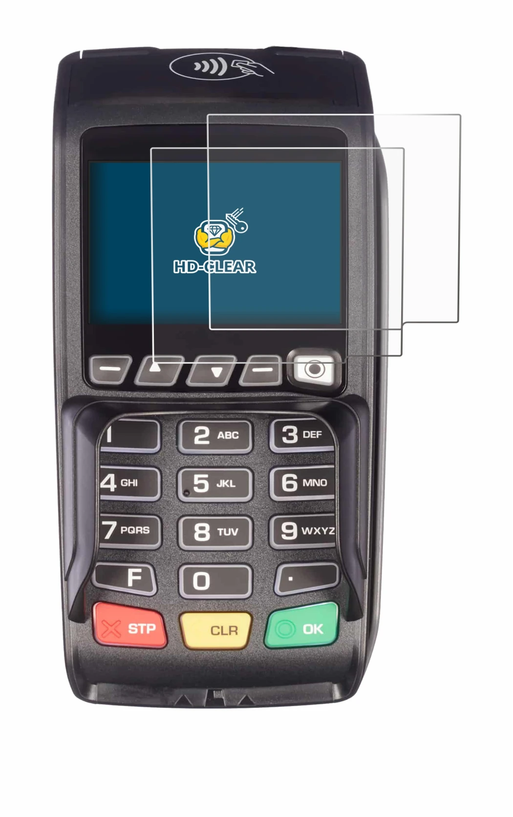 Image de l'appareil ingenico Desk/3500 avec une grande variété de protections d'écran.