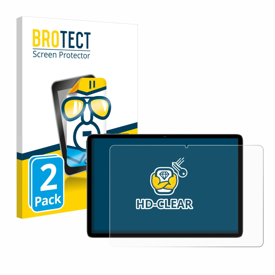 Face avant d’un emballage produit avec le logo de la marque BROTECT. À côté, l’appareil Teclast P30T est représenté avec la pr