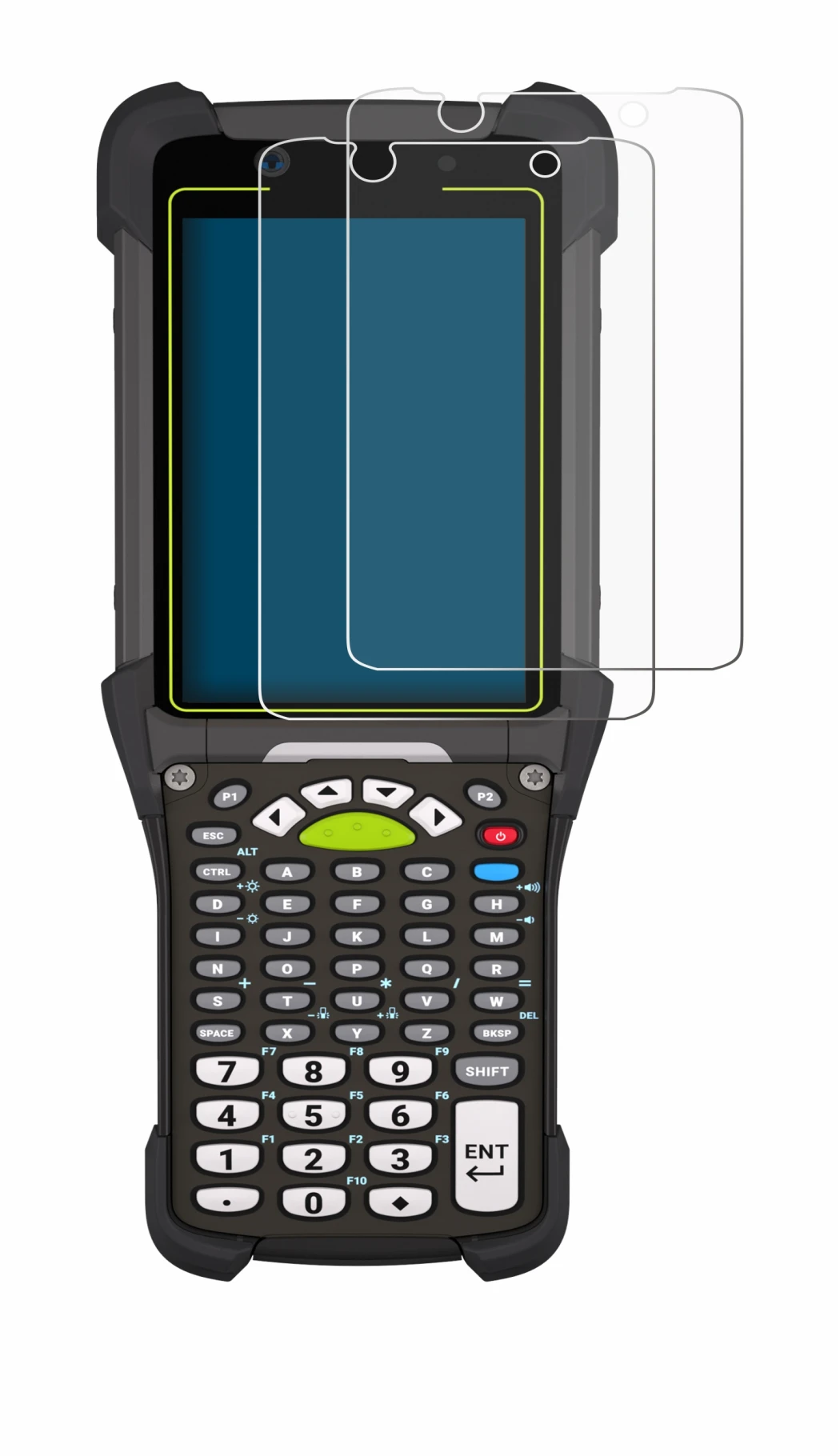Image de l'appareil Zebra MC9400 avec une grande variété de protections d'écran.