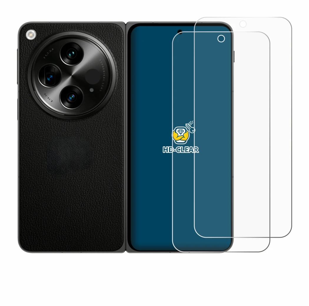 Image de l'appareil OnePlus Open (case-friendly) avec une grande variété de protections d'écran.