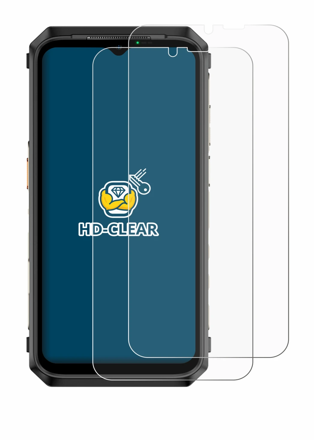 Image de l'appareil Ulefone Power Armor 18 avec une grande variété de protections d'écran.