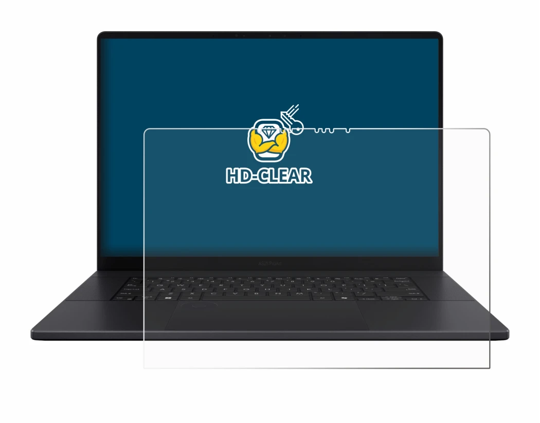 Image de l'appareil ASUS ProArt P16 avec une grande variété de protections d'écran.