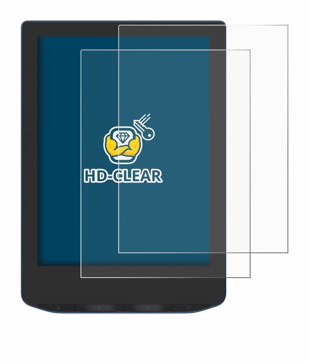 Image de l'appareil PocketBook Verse Pro Color avec une grande variété de protections d'écran.