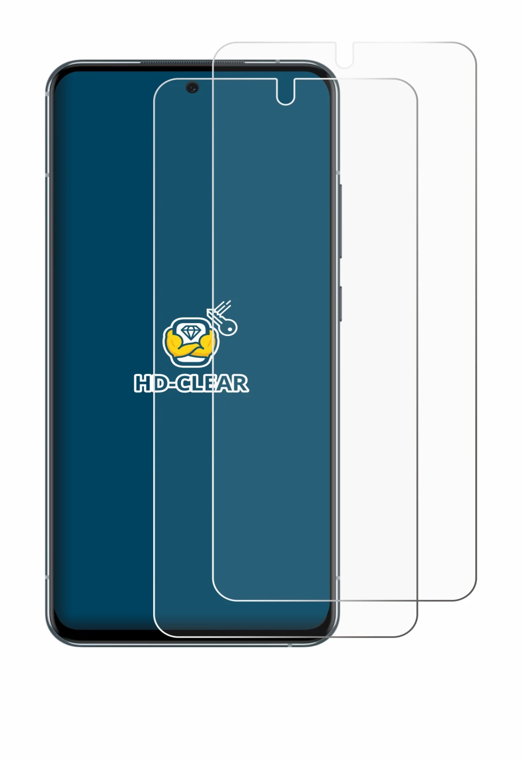 Image de l'appareil Nokia X30 5G avec une grande variété de protections d'écran.