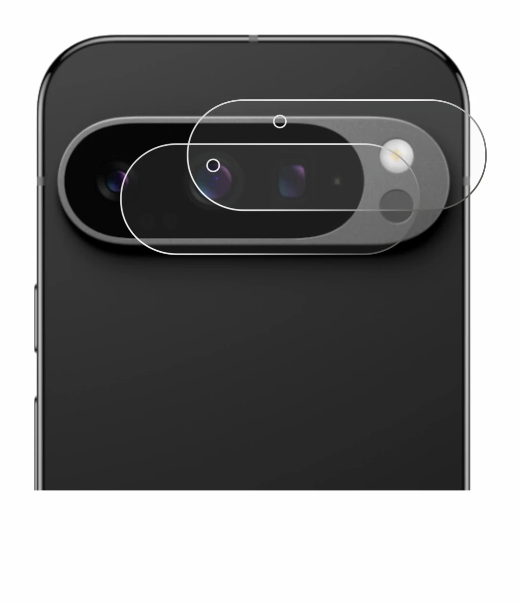Image de l'appareil Google Pixel 9 Pro (Caméra UNIQUEMENT) avec une grande variété de protections d'écran.