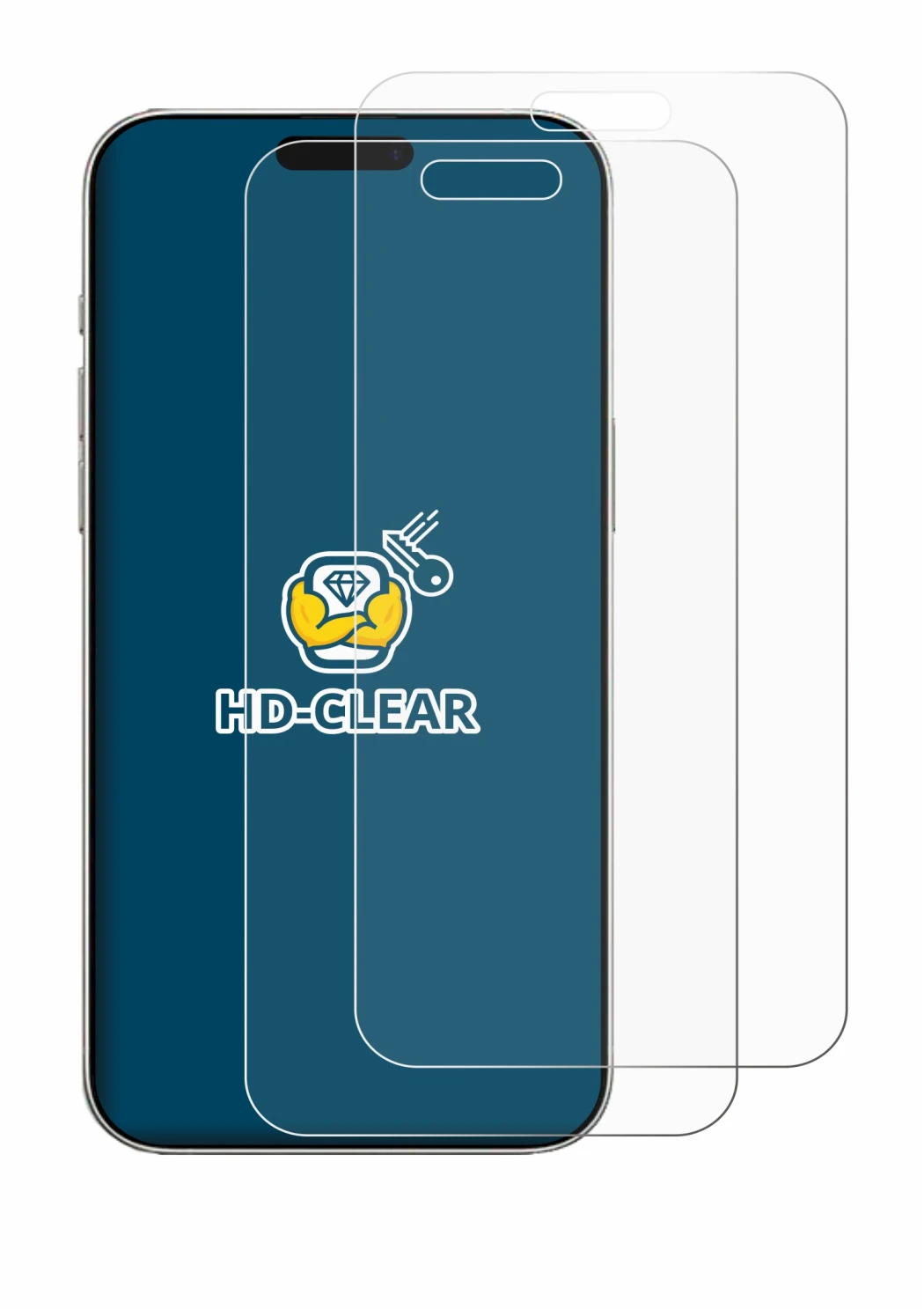 Image de l'appareil Apple iPhone 16 Plus avec une grande variété de protections d'écran.