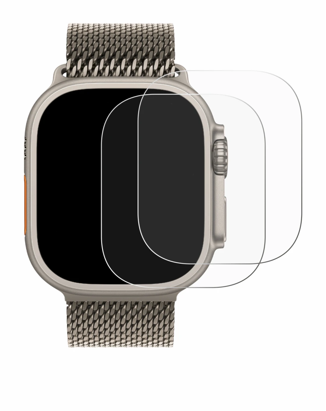 Image de l'appareil Apple Watch Ultra 3 avec une grande variété de protections d'écran.