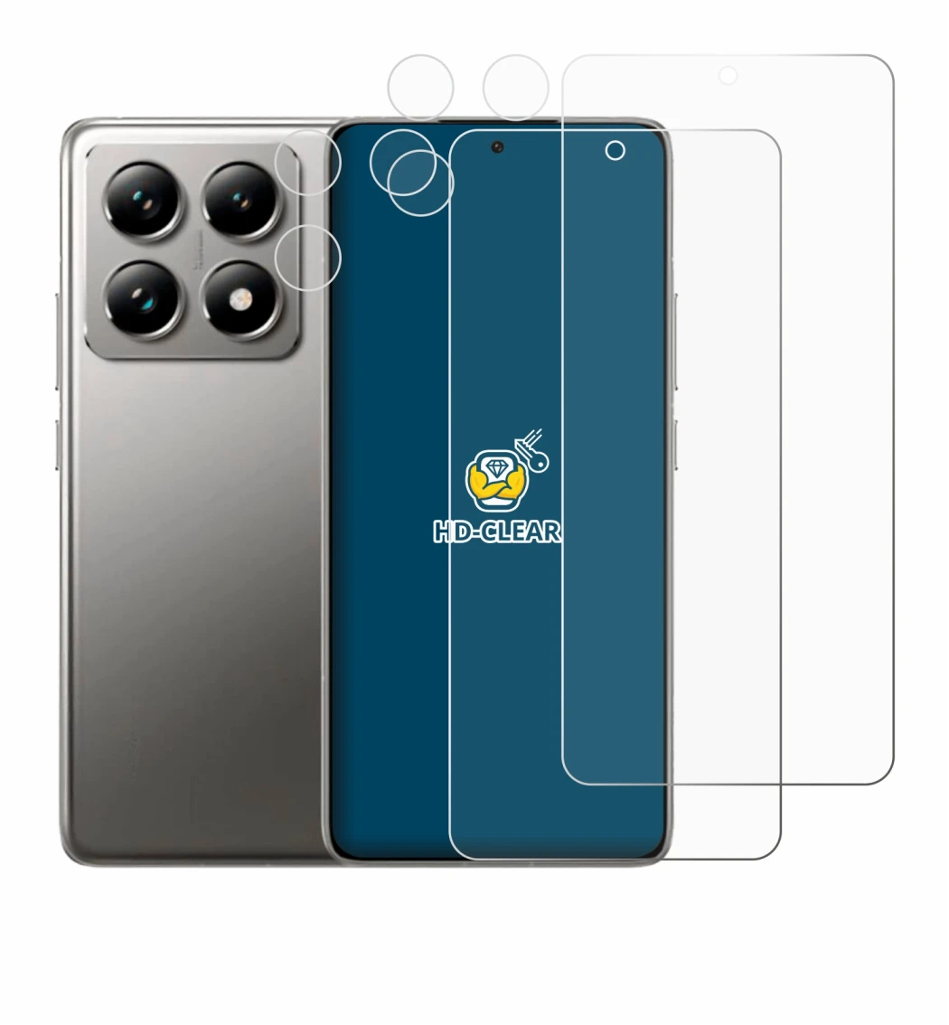 Image de l'appareil Xiaomi 14T Pro (Avant+Caméra) avec une grande variété de protections d'écran.