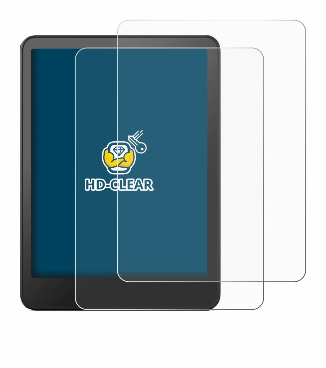 Image de l'appareil Amazon Kindle Colorsoft Signature Edition avec une grande variété de protections d'écran.
