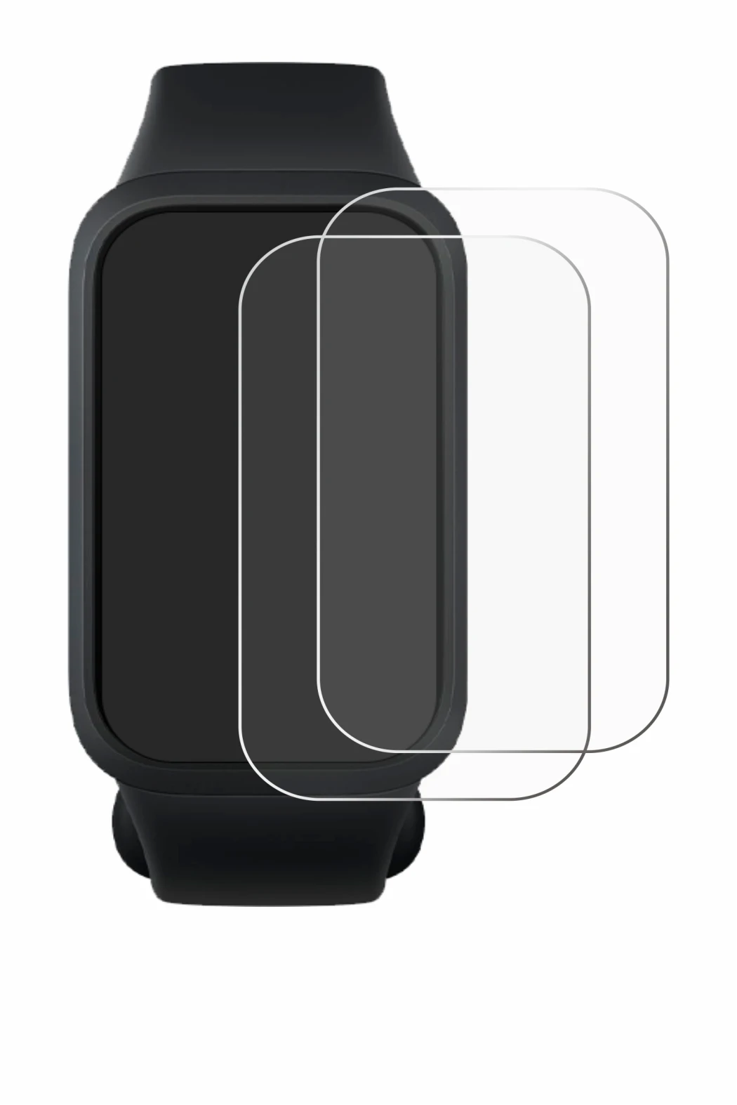 Image de l'appareil Xiaomi Smart Band 9 Active avec une grande variété de protections d'écran.