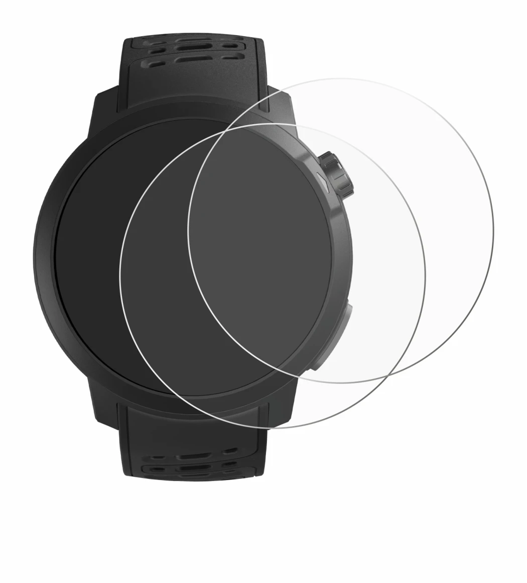 Image de l'appareil Coros Pace Pro avec une grande variété de protections d'écran.