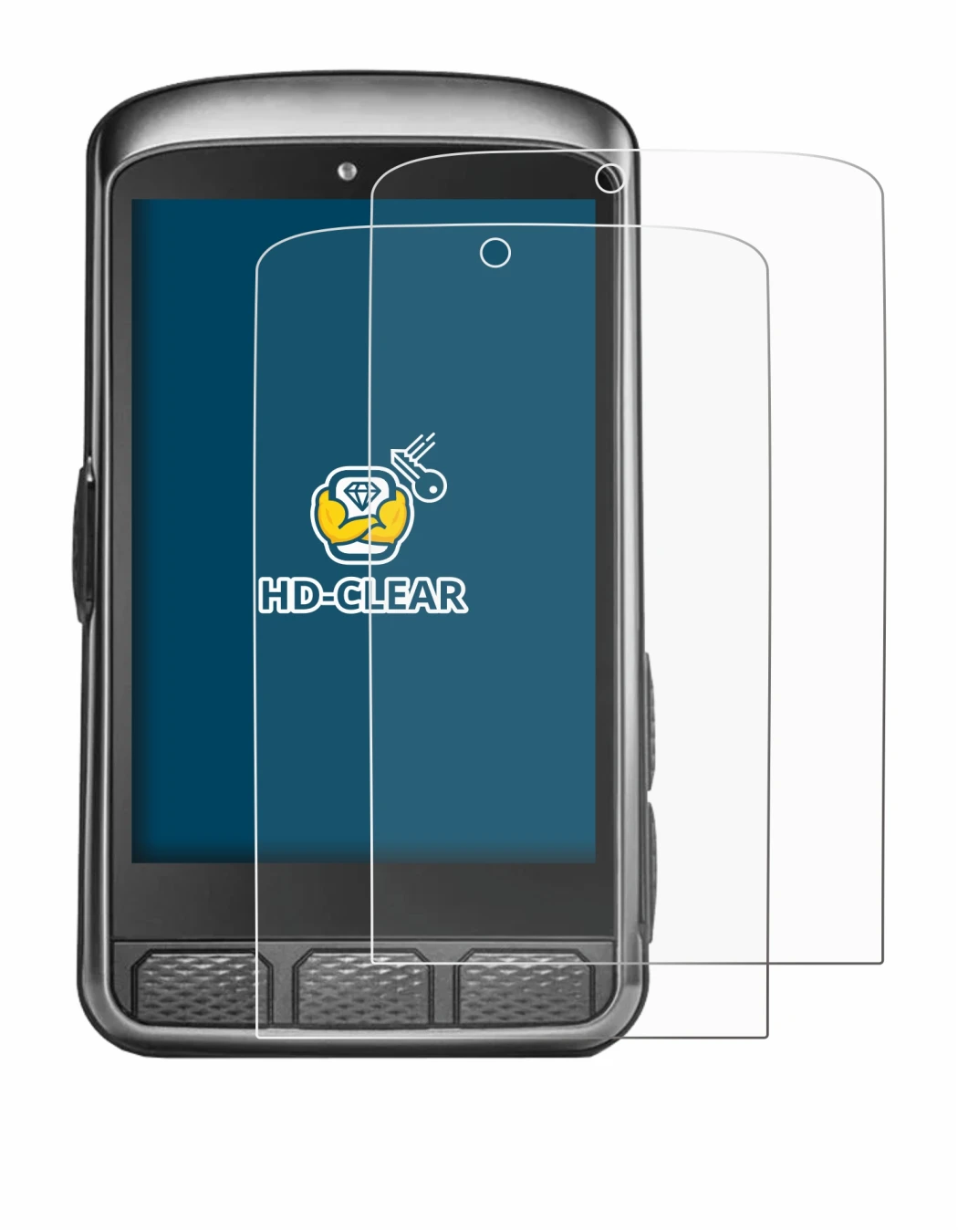Image de l'appareil Wahoo Elemnt ACE avec une grande variété de protections d'écran.