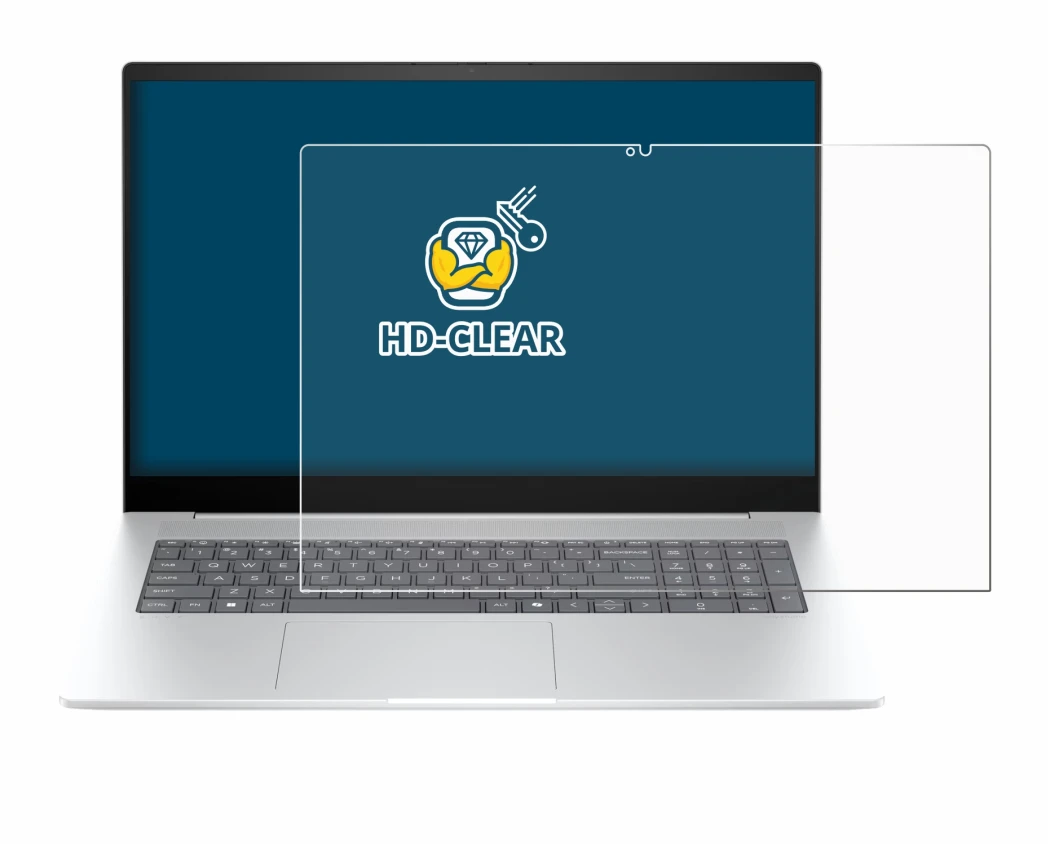 Image de l'appareil HP Envy 17-da0777ng avec une grande variété de protections d'écran.