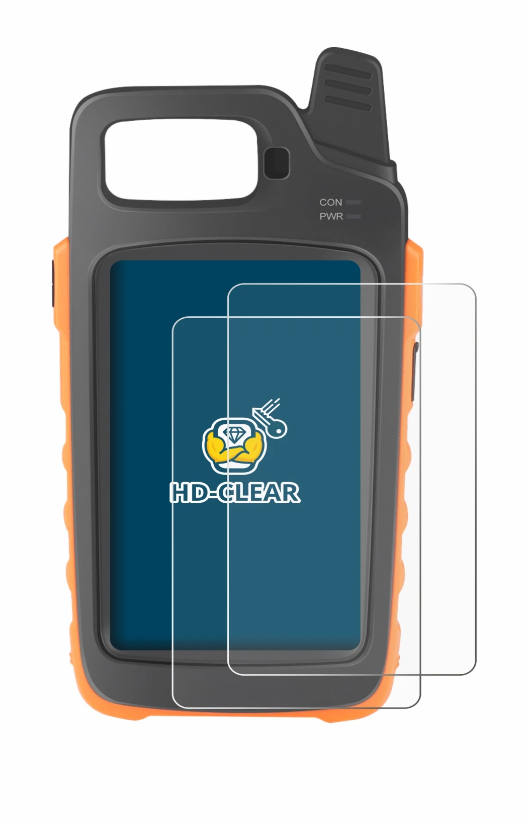 Image de l'appareil Xhorse Key Tool Max Pro avec une grande variété de protections d'écran.